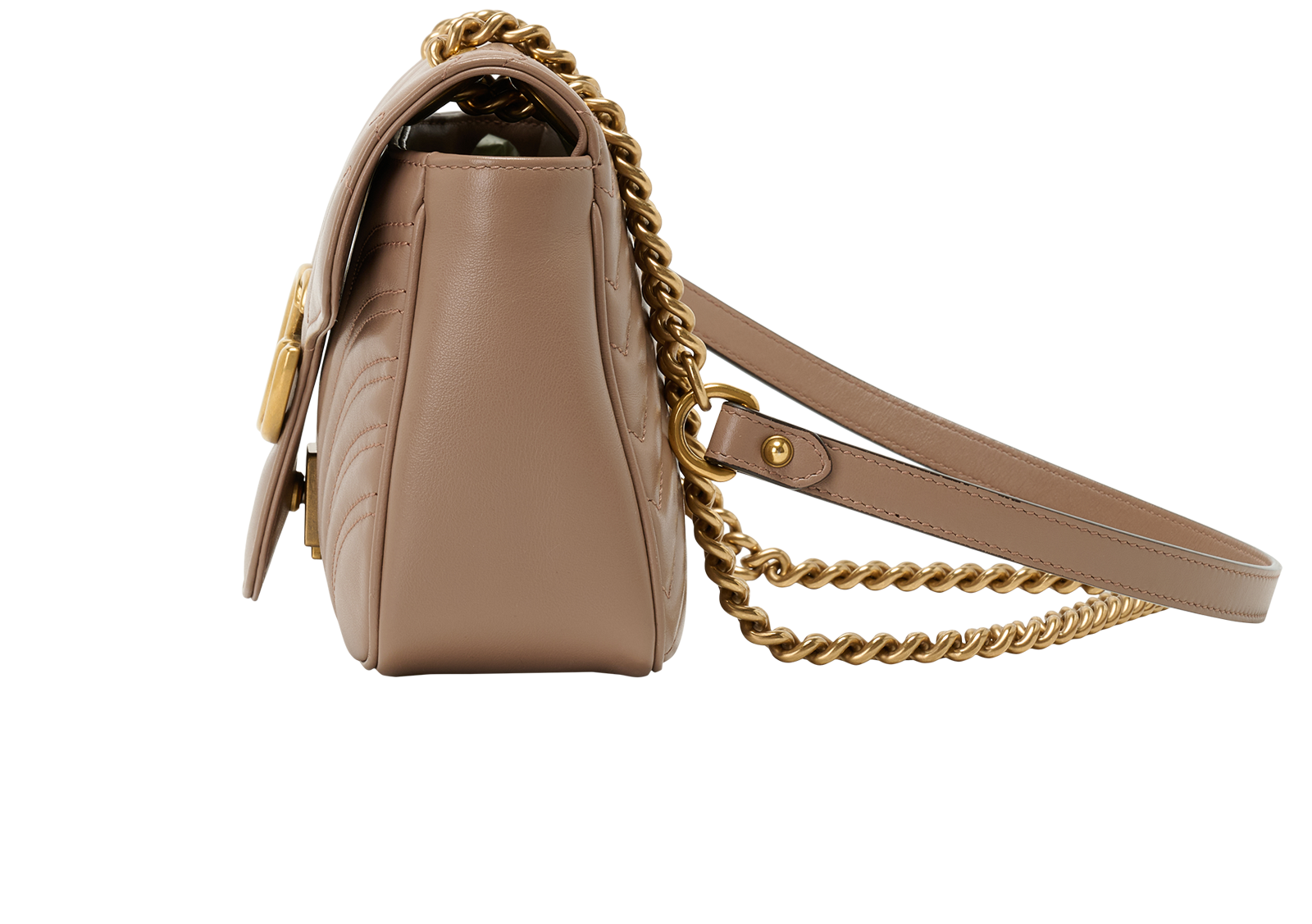 Medium GG Marmont, &pound;1,100, Handbags, Pink, Leather, Bottom view